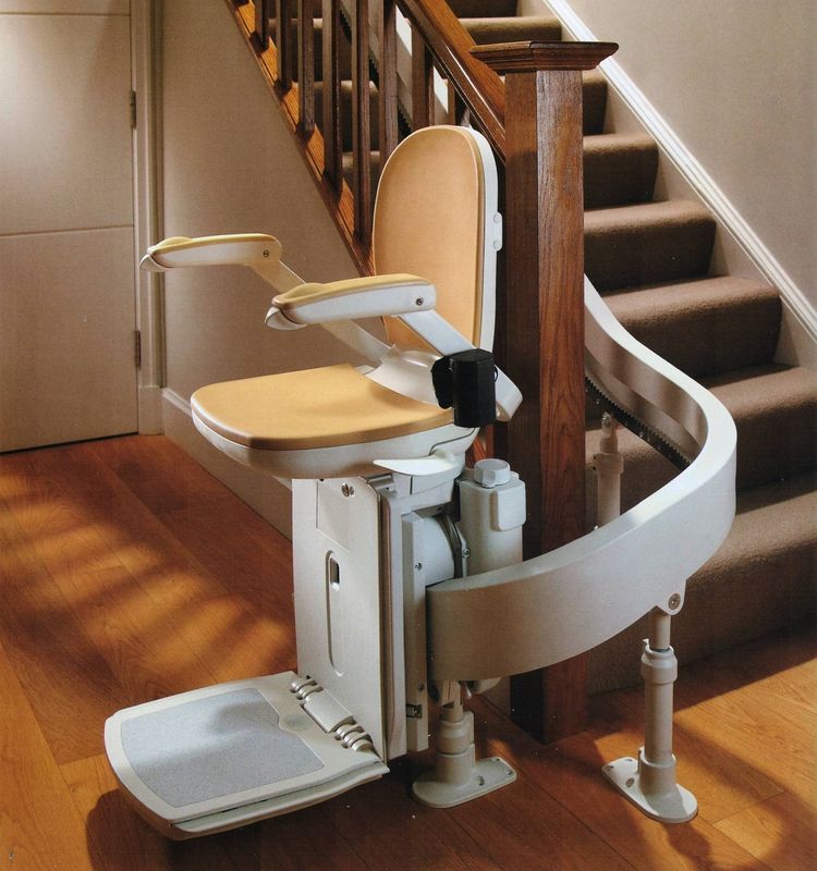 Siège monte-escaliers électrique ACORN pas cher en intérieur ou extérieur de maison pour escalier droit ou courbe